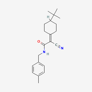 2-(4-tert-butylcyclohexylidene)-2-cyano-N-(4-methylbenzyl)acetamide