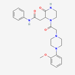 2-(1-{[4-(2-methoxyphenyl)piperazin-1-yl]acetyl}-3-oxopiperazin-2-yl)-N-phenylacetamide