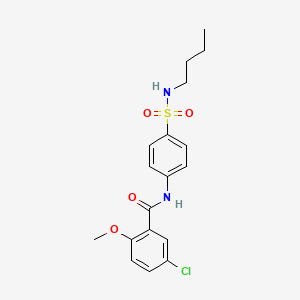 molecular formula C18H21ClN2O4S B4633827 N-[4-(butylsulfamoyl)phenyl]-5-chloro-2-methoxybenzamide 