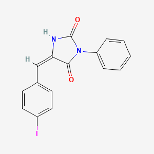 (5E)-5-[(4-iodophenyl)methylidene]-3-phenylimidazolidine-2,4-dione