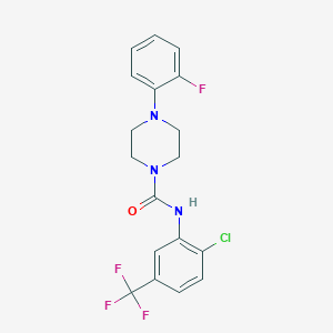 N-[2-chloro-5-(trifluoromethyl)phenyl]-4-(2-fluorophenyl)piperazine-1-carboxamide