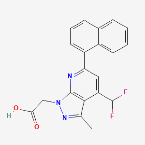 2-[4-(DIFLUOROMETHYL)-3-METHYL-6-(1-NAPHTHYL)-1H-PYRAZOLO[3,4-B]PYRIDIN-1-YL]ACETIC ACID