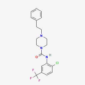 N-[2-chloro-5-(trifluoromethyl)phenyl]-4-(2-phenylethyl)-1-piperazinecarboxamide