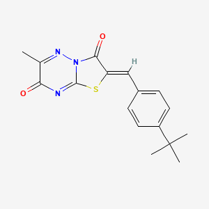 2-(4-tert-butylbenzylidene)-6-methyl-7H-[1,3]thiazolo[3,2-b][1,2,4]triazine-3,7(2H)-dione