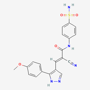 N-[4-(aminosulfonyl)phenyl]-2-cyano-3-[3-(4-methoxyphenyl)-1H-pyrazol-4-yl]acrylamide