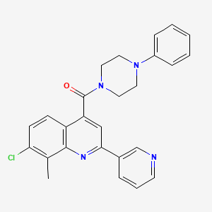 [7-CHLORO-8-METHYL-2-(3-PYRIDYL)-4-QUINOLYL](4-PHENYLPIPERAZINO)METHANONE