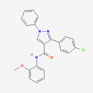 3-(4-chlorophenyl)-N-(2-methoxyphenyl)-1-phenyl-1H-pyrazole-4-carboxamide