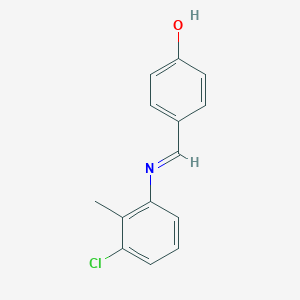 4-{[(3-Chloro-2-methylphenyl)imino]methyl}phenol