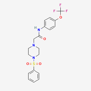 2-[4-(PHENYLSULFONYL)PIPERAZINO]-N~1~-[4-(TRIFLUOROMETHOXY)PHENYL]ACETAMIDE