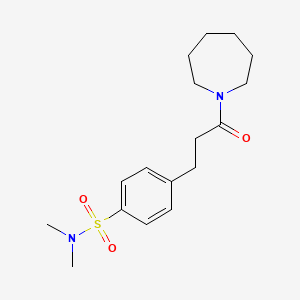 4-[3-(AZEPAN-1-YL)-3-OXOPROPYL]-N,N-DIMETHYLBENZENE-1-SULFONAMIDE