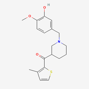 [1-(3-hydroxy-4-methoxybenzyl)-3-piperidinyl](3-methyl-2-thienyl)methanone