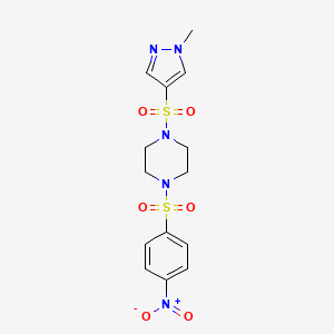 1-[(1-methyl-1H-pyrazol-4-yl)sulfonyl]-4-[(4-nitrophenyl)sulfonyl]piperazine