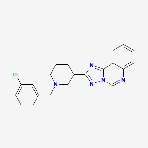 molecular formula C21H20ClN5 B4634031 2-[1-(3-CHLOROBENZYL)-3-PIPERIDYL][1,2,4]TRIAZOLO[1,5-C]QUINAZOLINE 