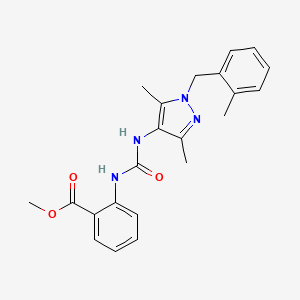 methyl 2-[({[3,5-dimethyl-1-(2-methylbenzyl)-1H-pyrazol-4-yl]amino}carbonyl)amino]benzoate