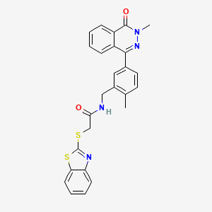 molecular formula C26H22N4O2S2 B4634055 2-(1,3-benzothiazol-2-ylthio)-N-[2-methyl-5-(3-methyl-4-oxo-3,4-dihydro-1-phthalazinyl)benzyl]acetamide 