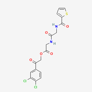 molecular formula C17H14Cl2N2O5S B4634084 2-(3,4-dichlorophenyl)-2-oxoethyl N-(2-thienylcarbonyl)glycylglycinate 