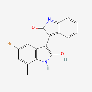 molecular formula C17H11BrN2O2 B4634091 3-(5-bromo-2-hydroxy-7-methyl-1H-indol-3-yl)indol-2-one 