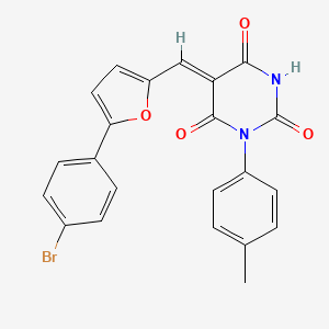 (5Z)-5-{[5-(4-bromophenyl)furan-2-yl]methylidene}-1-(4-methylphenyl)pyrimidine-2,4,6(1H,3H,5H)-trione