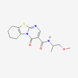 molecular formula C15H19N3O3S B4634119 N-(1-Methoxy-2-propanyl)-4-oxo-6,7,8,9-tetrahydro-4H-pyrimido[2,1-B][1,3]benzothiazole-3-carboxamide 