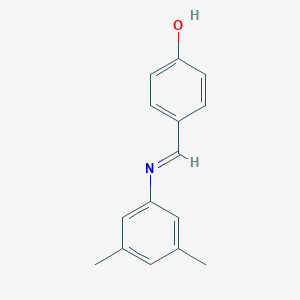 molecular formula C15H15NO B463412 4-{[(3,5-Dimethylphenyl)imino]methyl}phenol 