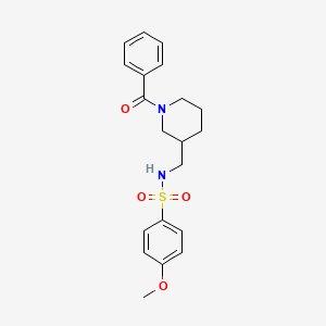 N-[(1-benzoyl-3-piperidinyl)methyl]-4-methoxybenzenesulfonamide