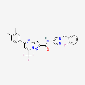 5-(3,4-dimethylphenyl)-N-[1-(2-fluorobenzyl)-1H-pyrazol-4-yl]-7-(trifluoromethyl)pyrazolo[1,5-a]pyrimidine-2-carboxamide