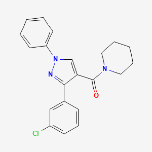 1-{[3-(3-chlorophenyl)-1-phenyl-1H-pyrazol-4-yl]carbonyl}piperidine