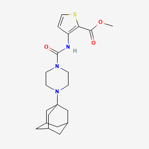 molecular formula C21H29N3O3S B4634160 methyl 3-({[4-(1-adamantyl)-1-piperazinyl]carbonyl}amino)-2-thiophenecarboxylate 