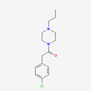 2-(4-CHLOROPHENYL)-1-(4-PROPYLPIPERAZINO)-1-ETHANONE