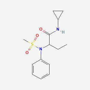 N-cyclopropyl-2-[(methylsulfonyl)(phenyl)amino]butanamide