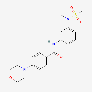 N-{3-[methyl(methylsulfonyl)amino]phenyl}-4-(4-morpholinyl)benzamide