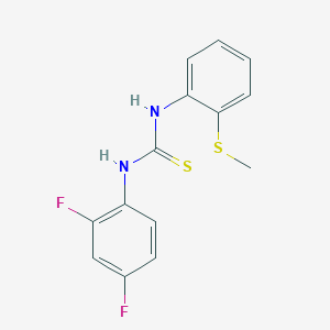 molecular formula C14H12F2N2S2 B4634180 N-(2,4-difluorophenyl)-N'-[2-(methylthio)phenyl]thiourea 