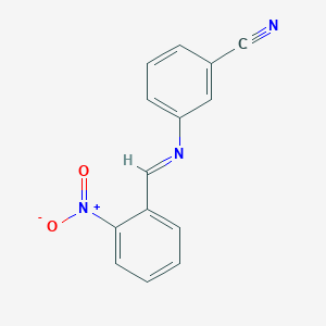 molecular formula C14H9N3O2 B463419 3-[(2-Nitrophenyl)methylideneamino]benzonitrile CAS No. 5322-97-4