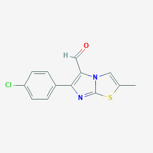 B046342 6-(4-Chlorophenyl)-2-methylimidazo[2,1-B][1,3]thiazole-5-carbaldehyde CAS No. 123772-37-2