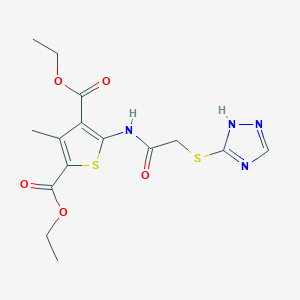 diethyl 3-methyl-5-{[(4H-1,2,4-triazol-3-ylthio)acetyl]amino}-2,4-thiophenedicarboxylate