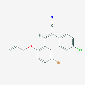 (2E)-3-[5-bromo-2-(prop-2-en-1-yloxy)phenyl]-2-(4-chlorophenyl)prop-2-enenitrile