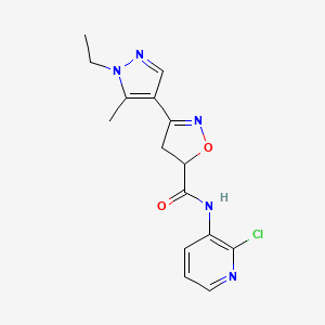 N-(2-chloro-3-pyridinyl)-3-(1-ethyl-5-methyl-1H-pyrazol-4-yl)-4,5-dihydro-5-isoxazolecarboxamide