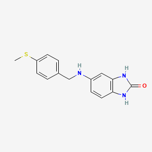 5-({[4-(METHYLSULFANYL)PHENYL]METHYL}AMINO)-2,3-DIHYDRO-1H-1,3-BENZODIAZOL-2-ONE