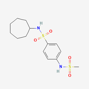 N-cycloheptyl-4-[(methylsulfonyl)amino]benzenesulfonamide