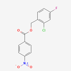 molecular formula C14H9ClFNO4 B4634350 2-chloro-4-fluorobenzyl 4-nitrobenzoate 