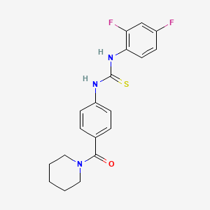 N-(2,4-difluorophenyl)-N'-[4-(1-piperidinylcarbonyl)phenyl]thiourea