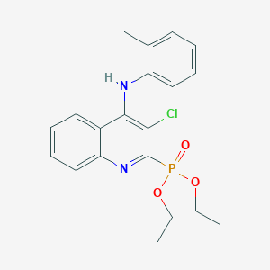 Diethyl {3-chloro-8-methyl-4-[(2-methylphenyl)amino]quinolin-2-yl}phosphonate