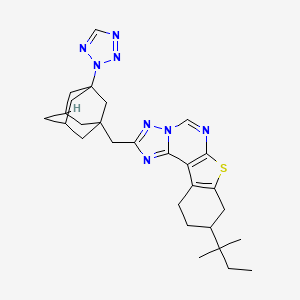 9-(TERT-PENTYL)-2-{[3-(2H-1,2,3,4-TETRAAZOL-2-YL)-1-ADAMANTYL]METHYL}-8,9,10,11-TETRAHYDRO[1]BENZOTHIENO[3,2-E][1,2,4]TRIAZOLO[1,5-C]PYRIMIDINE