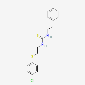 1-{2-[(4-Chlorophenyl)sulfanyl]ethyl}-3-(2-phenylethyl)thiourea