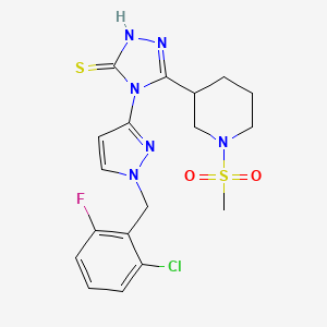 4-[1-(2-CHLORO-6-FLUOROBENZYL)-1H-PYRAZOL-3-YL]-5-[1-(METHYLSULFONYL)-3-PIPERIDYL]-4H-1,2,4-TRIAZOL-3-YLHYDROSULFIDE