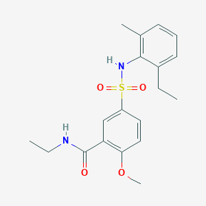 N-ethyl-5-{[(2-ethyl-6-methylphenyl)amino]sulfonyl}-2-methoxybenzamide