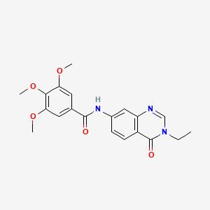 N-(3-ethyl-4-oxo-3,4-dihydro-7-quinazolinyl)-3,4,5-trimethoxybenzamide