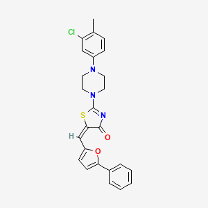 2-[4-(3-chloro-4-methylphenyl)-1-piperazinyl]-5-[(5-phenyl-2-furyl)methylene]-1,3-thiazol-4(5H)-one