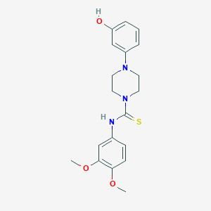 N-(3,4-dimethoxyphenyl)-4-(3-hydroxyphenyl)-1-piperazinecarbothioamide