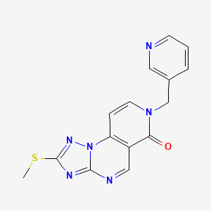 molecular formula C15H12N6OS B4634505 2-(methylsulfanyl)-7-(pyridin-3-ylmethyl)pyrido[3,4-e][1,2,4]triazolo[1,5-a]pyrimidin-6(7H)-one 